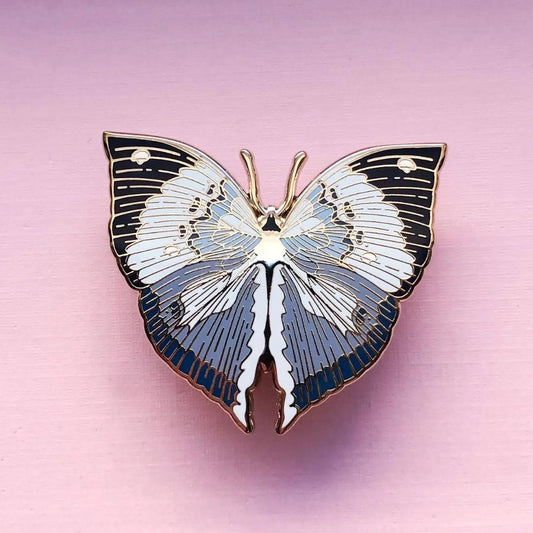 Blue Oakleaf Butterfly Enamel Pin