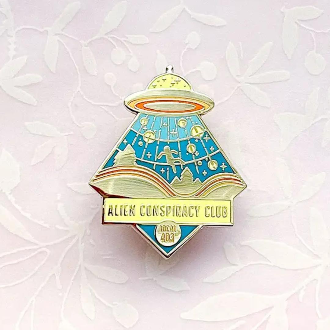 Alien Conspiracy Club Enamel Pin