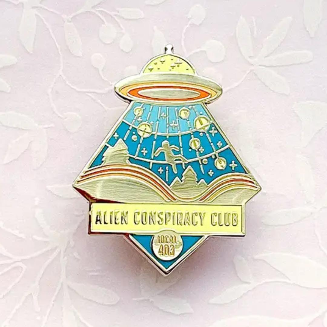 Alien Conspiracy Club Enamel Pin