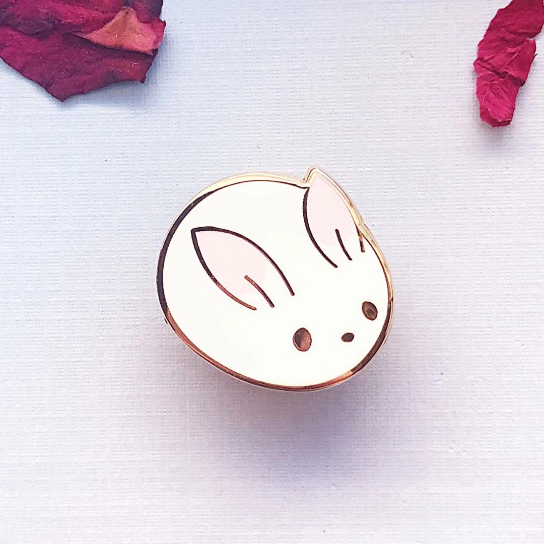 Bunny Bun Enamel Pin