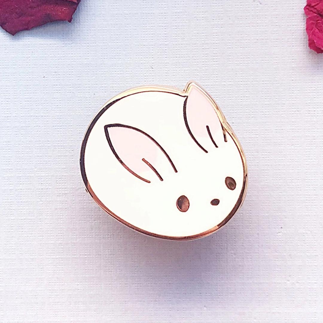 Bunny Bun Enamel Pin