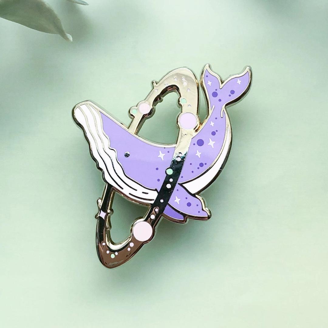 Cosmic Whale Enamel Pin