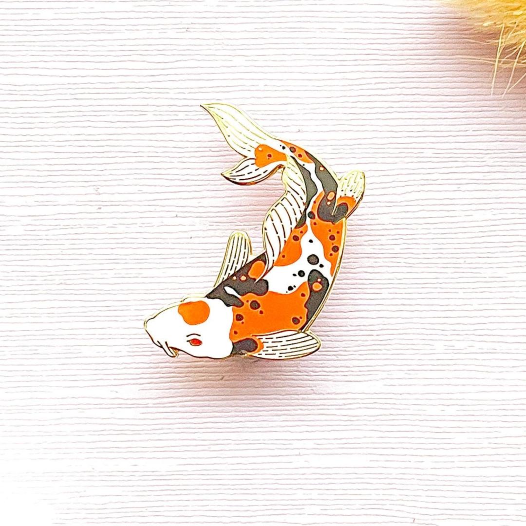 Doitsu Sanke Koi Fish Enamel Pin