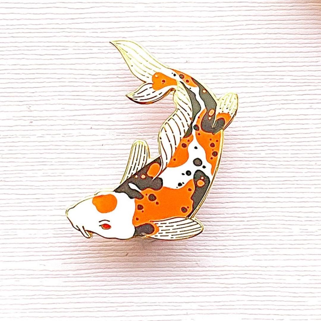 Doitsu Sanke Koi Fish Enamel Pin