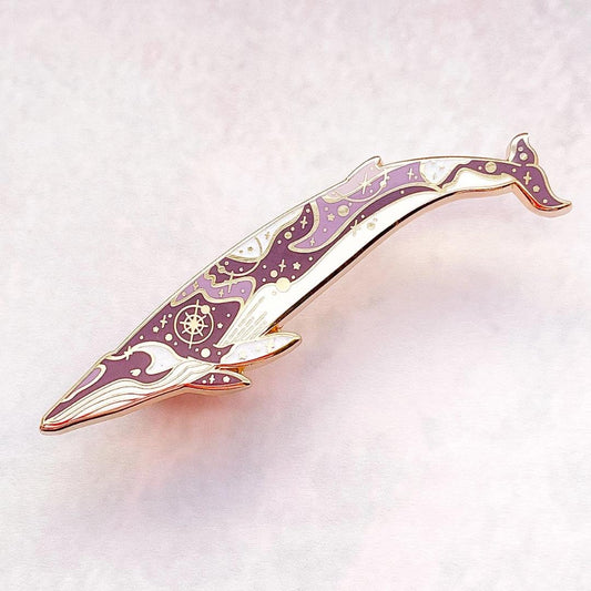 Omura's Whale Enamel Pin - Halos Among the Stars