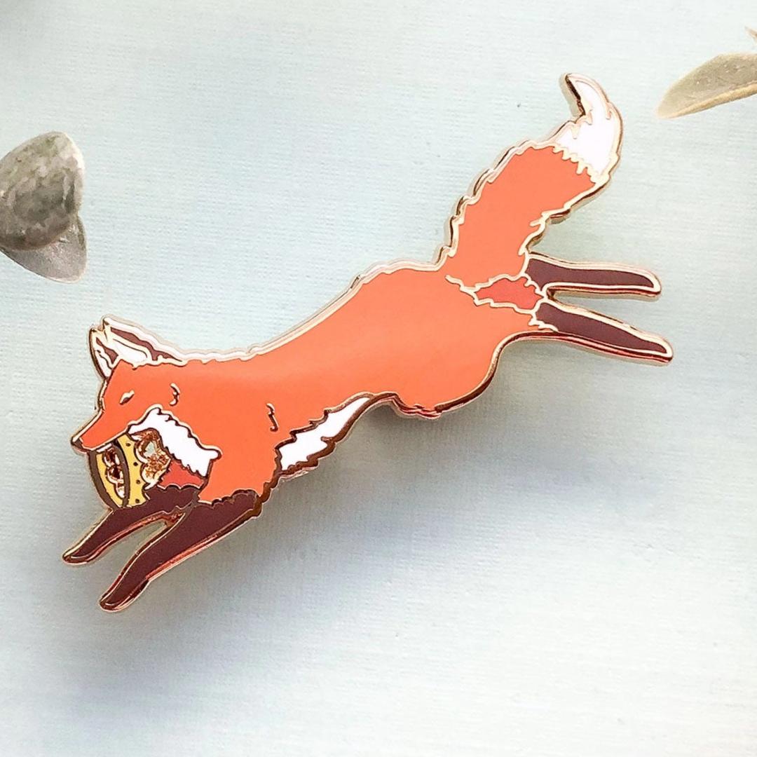 Red Fox Usurper Enamel Pin