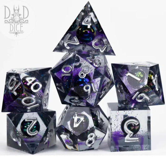 Dice Set - Annihilation Orb - Handmade - 7 Resin Dice