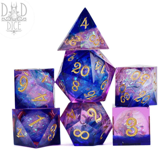 Dice Set - Enchanted Castle - Handmade - 7 Resin Dice