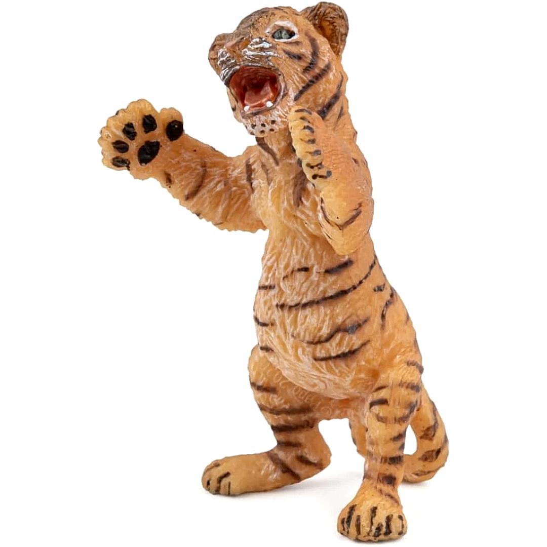 Standing Tiger Cub Figure - Wild Animal Toy - Hand Painted - Collectible - Papo 50269