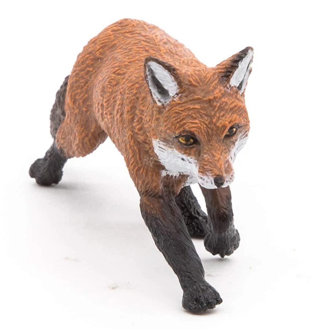 Fox Figure - Animal Toy - Hand Painted - Collectible - Papo 53020