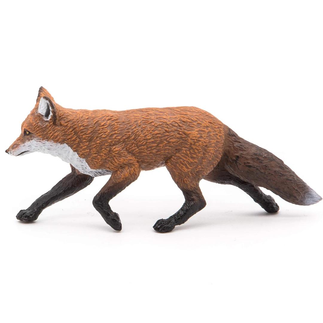 Fox Figure - Animal Toy - Hand Painted - Collectible - Papo 53020