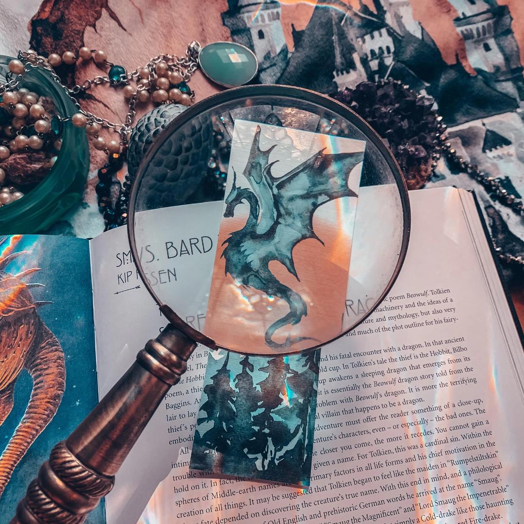 Rising Dragon Bookmark - Cardstock - Fantasy