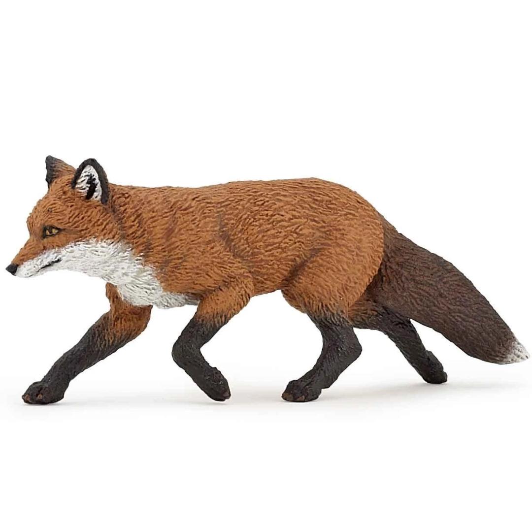 Fox Figure - Animal Toy - Hand Painted - Collectible - Papo 53020