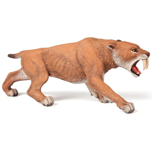 Smilodon Figure - Saber Tooth Tiger - Hand Painted & Collectible Toy - Papo 55022