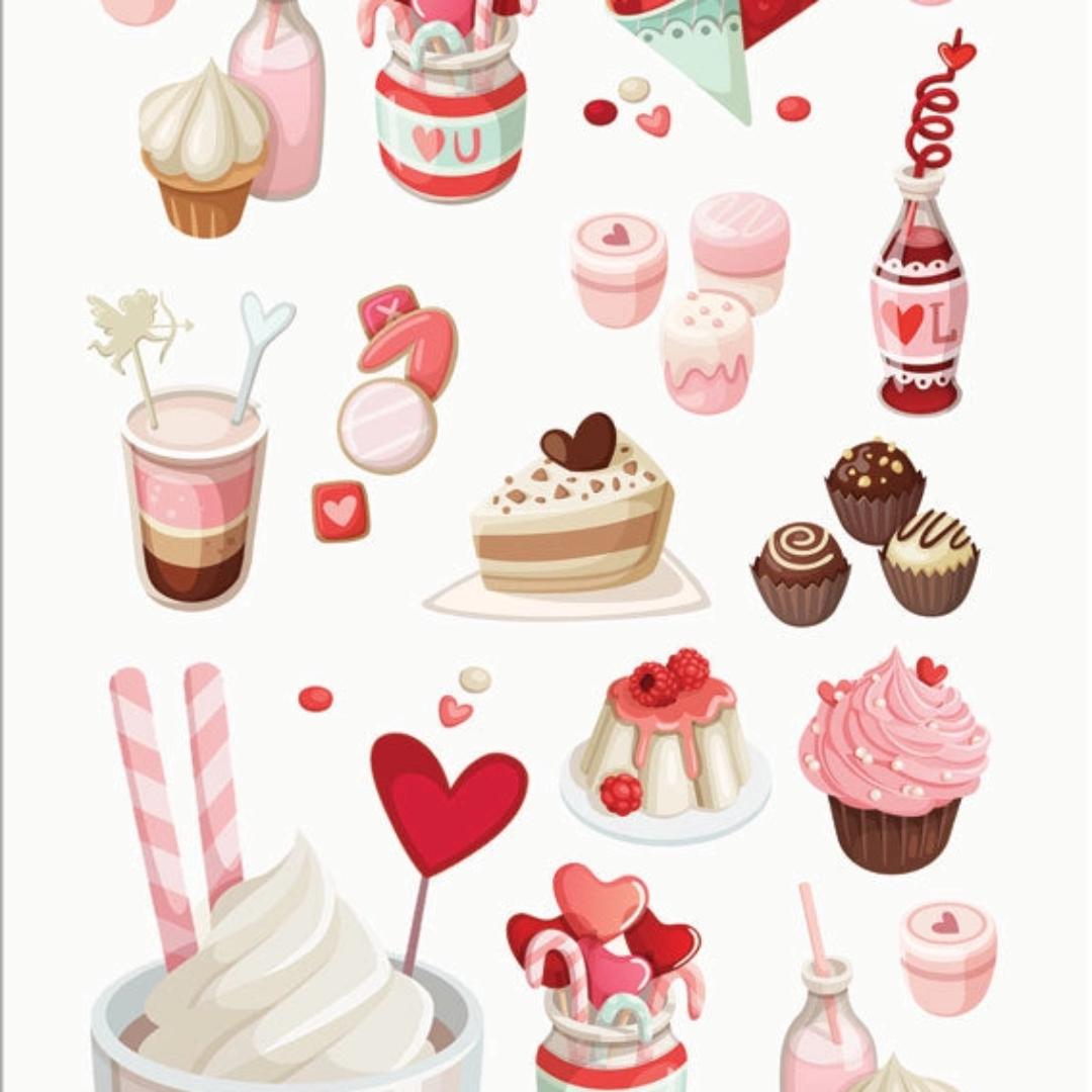Mini Soda Shop Stickers - 1 Sticker Sheet for Stationary, Scrapbooking, & More