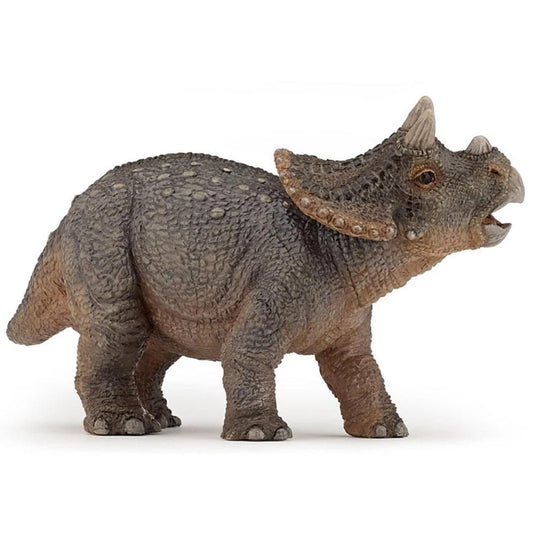 Young Triceratops Dinosaur Figure - Hand Painted & Collectible Toy - Papo 55036