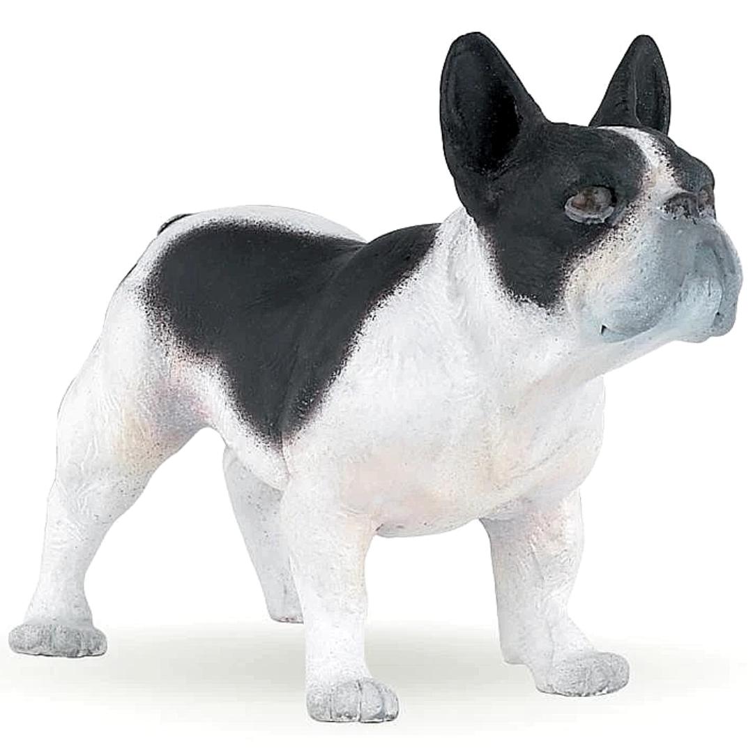 French Black & White Bulldog Figure - Hand Painted & Collectible Toy - Papo 54006