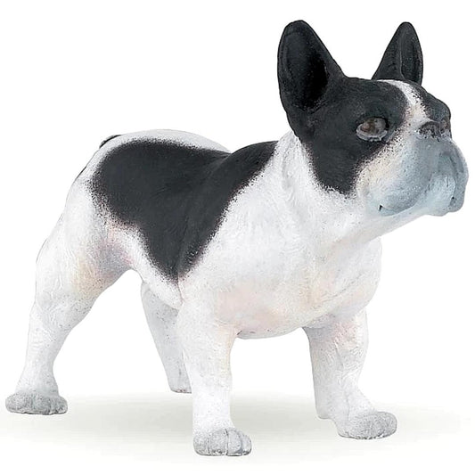 French Black & White Bulldog Figure - Hand Painted & Collectible Toy - Papo 54006