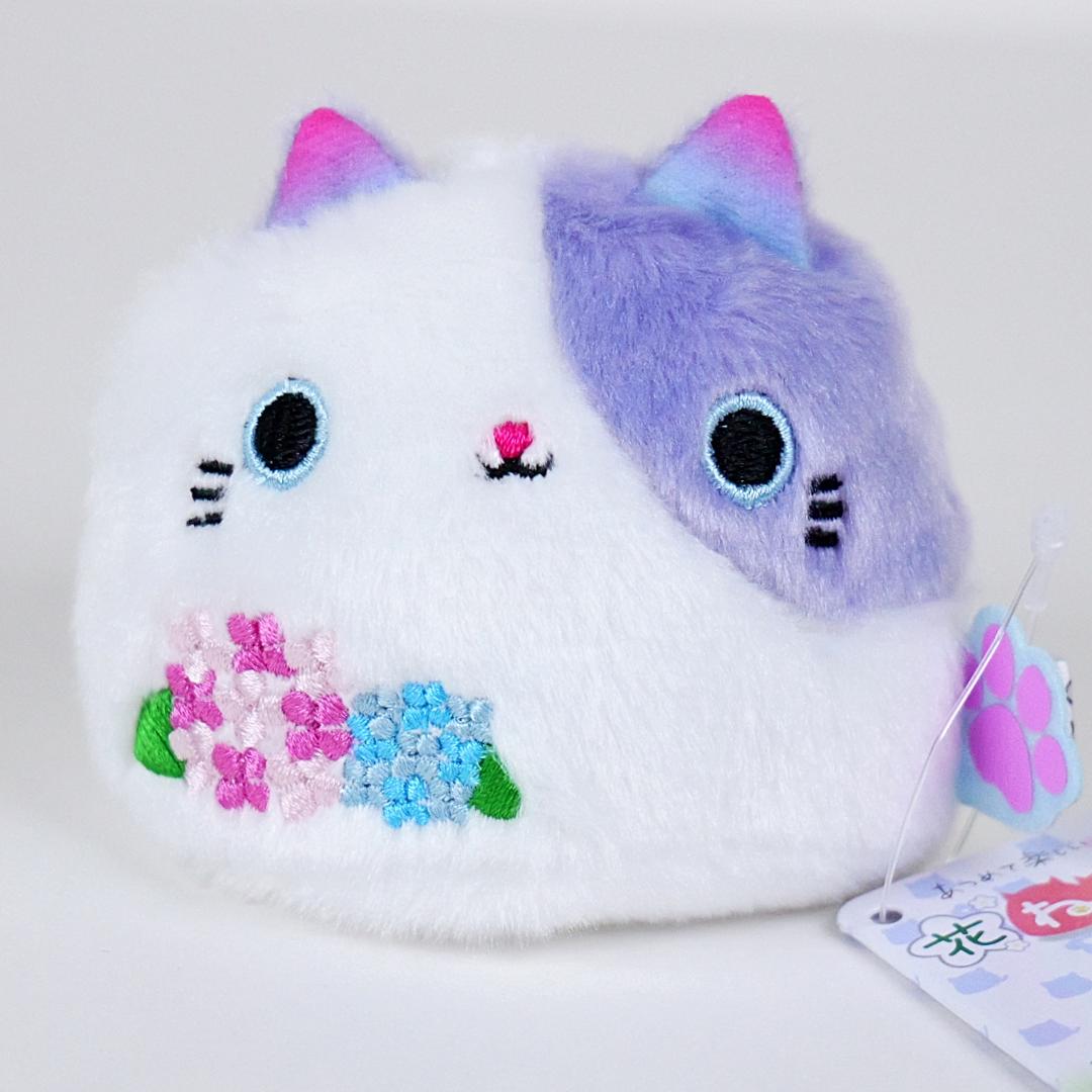 Neko Dango Beanbag Cat Plush - Hydrangea Flowers