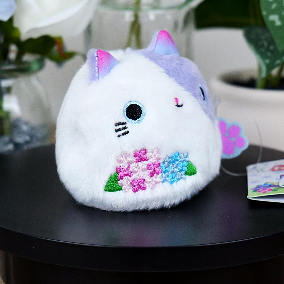Neko Dango Beanbag Cat Plush - Hydrangea Flowers
