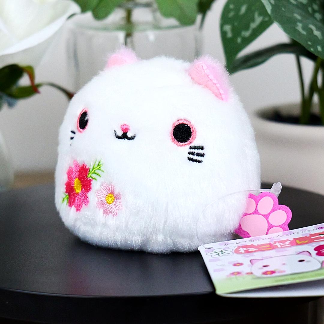 Neko Dango Beanbag Cat Plush - Cosmos Flowers