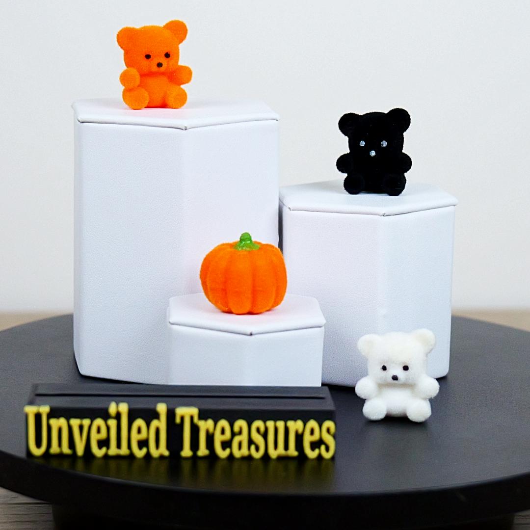 1" Flocked Miniatures - Set of 4 - Halloween & Fall Crafts