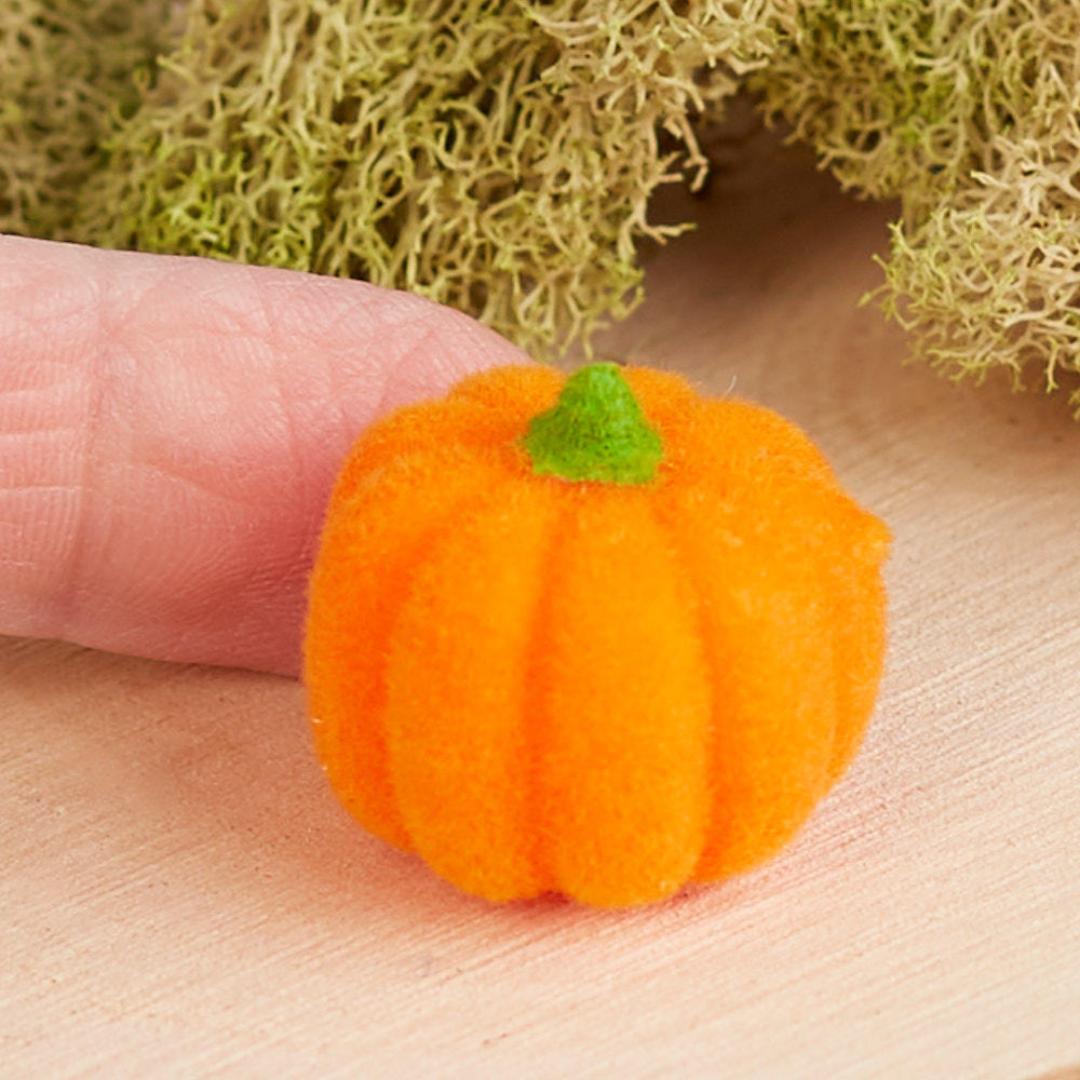 1" Flocked Miniatures - Set of 4 - Halloween & Fall Crafts