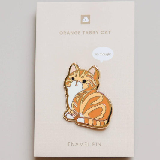 Orange Tabby Cat Enamel Pin - NEW Jewelry for Cat Lovers
