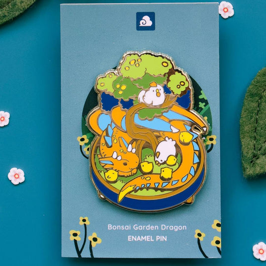 Dragon Enamel Pin - Bonsai Garden - Mythical Creature