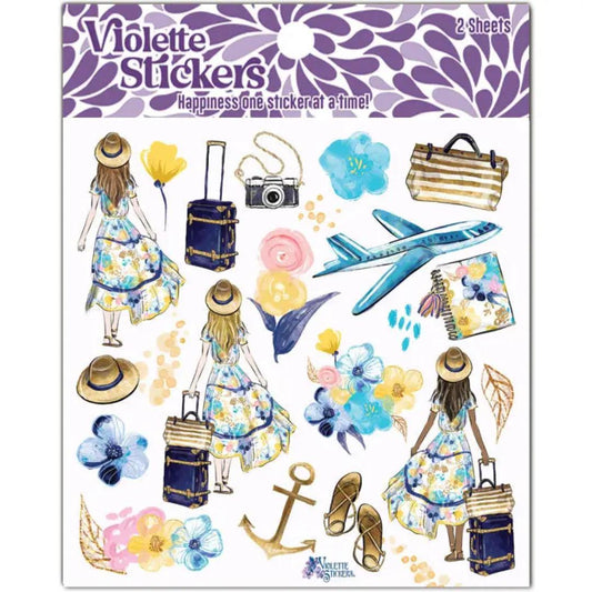 Vacation Stickers - 2 sheets - New in Packaging - Stationary