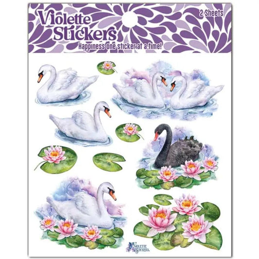 Swan Stickers - 2 Sheets - New in Packaging - Stationary - Scrapbook