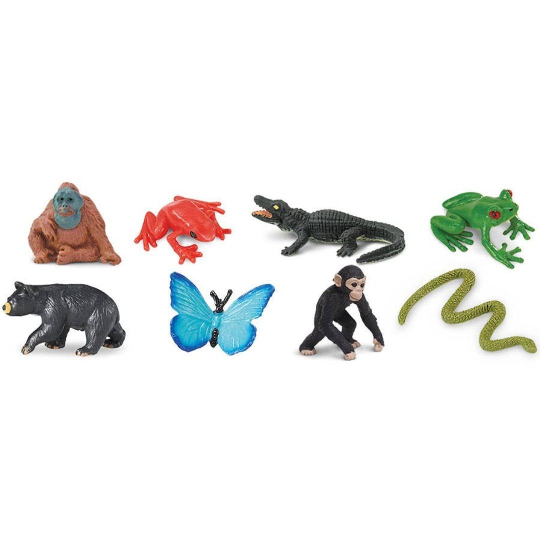 Rainforest Fun Pack - Good Luck Minis - Hand Painted Collectibles - Safari Ltd 100115