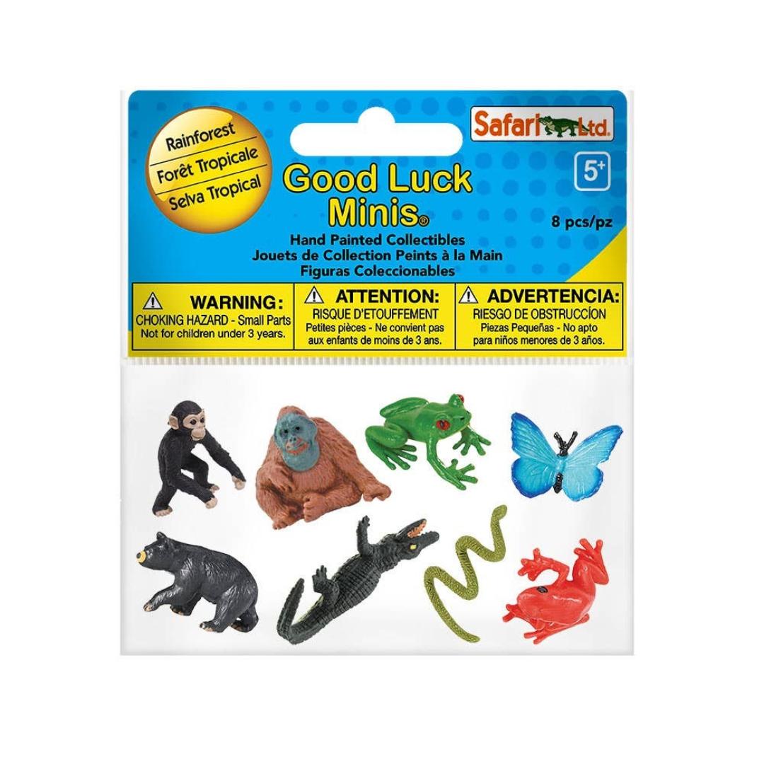 Rainforest Fun Pack - Good Luck Minis - Hand Painted Collectibles - Safari Ltd 100115