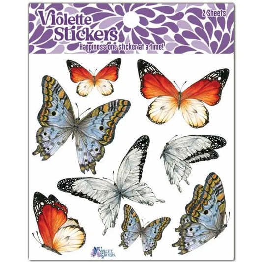 Mountain Butterfly Stickers - 2 Sticker Sheets - New in Packaging - Stationary