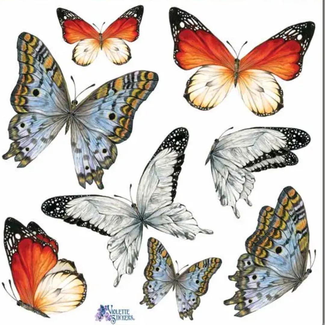 Mountain Butterfly Stickers - 2 Sticker Sheets - New in Packaging - Stationary