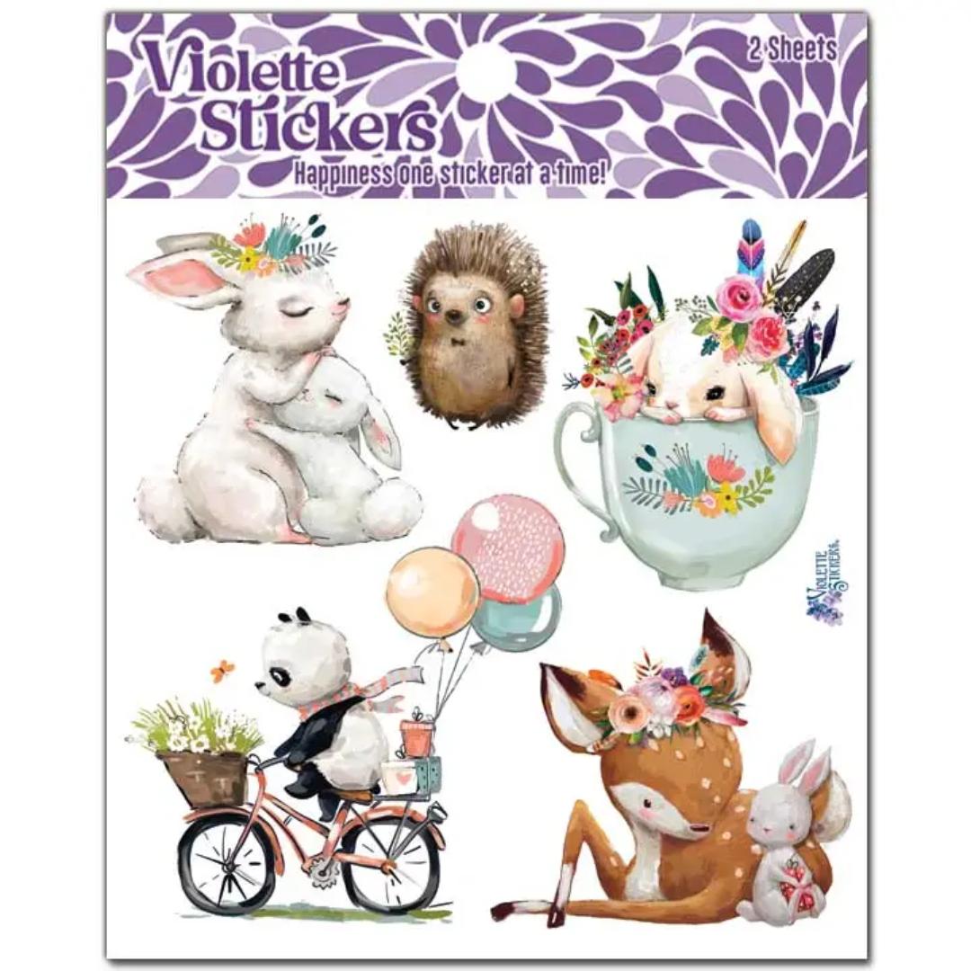 Forever Friends Stickers - 2 Sticker Sheets - Transparent Background - Stationary - Scrapbook