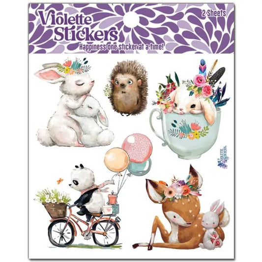 Forever Friends Stickers - 2 Sticker Sheets - Transparent Background - Stationary - Scrapbook