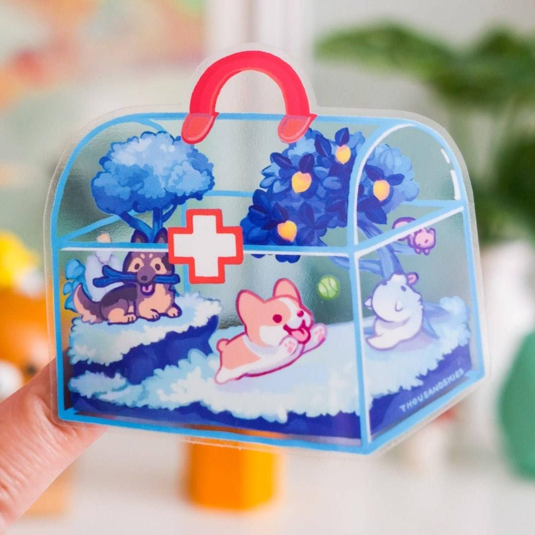 First Woof Kit Sticker- Dogs - Transparent Waterproof Vinyl
