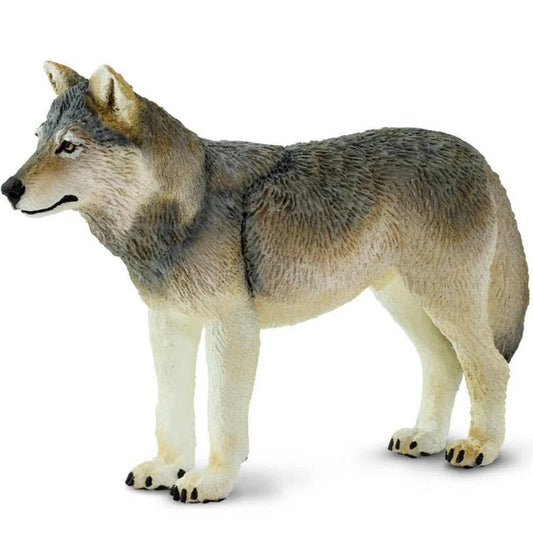 Gray Wolf Figure - Hand Painted & Collectible Toy - Safari Ltd 100509