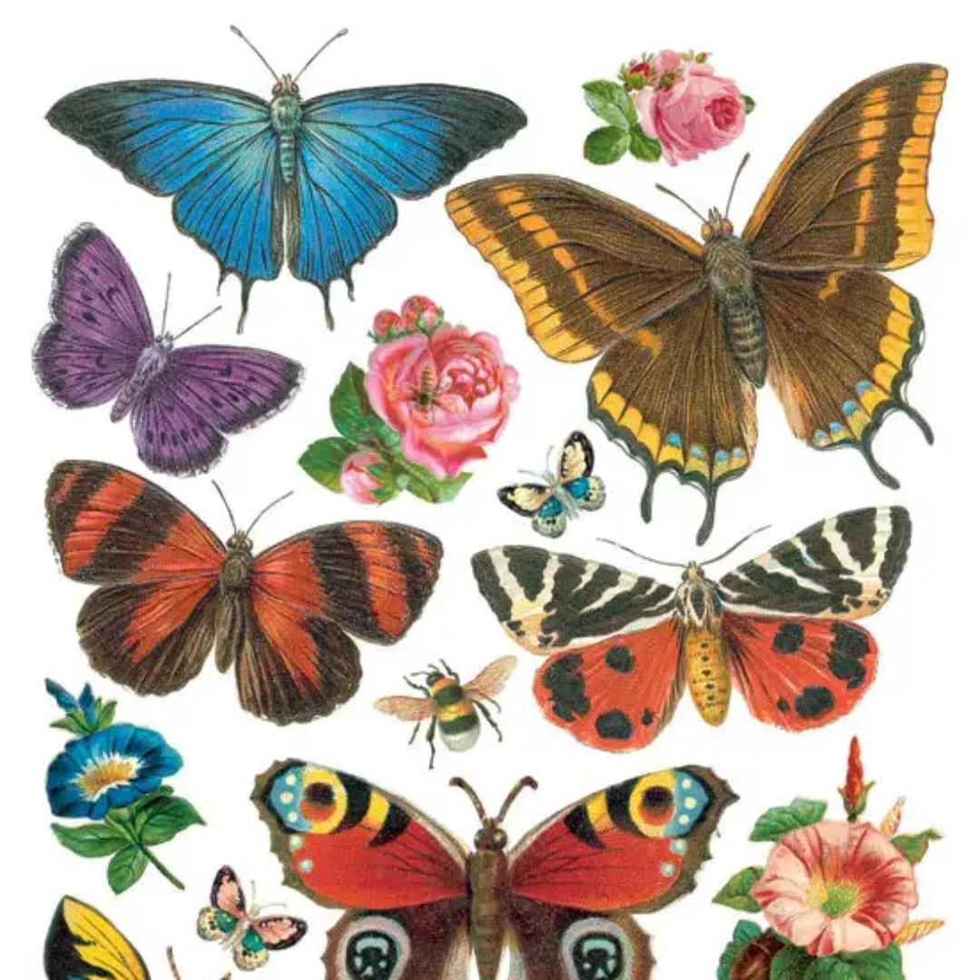 Butterfly Forest Stickers - 2 Sticker Sheets for Stationary, Scrapbooking, & More