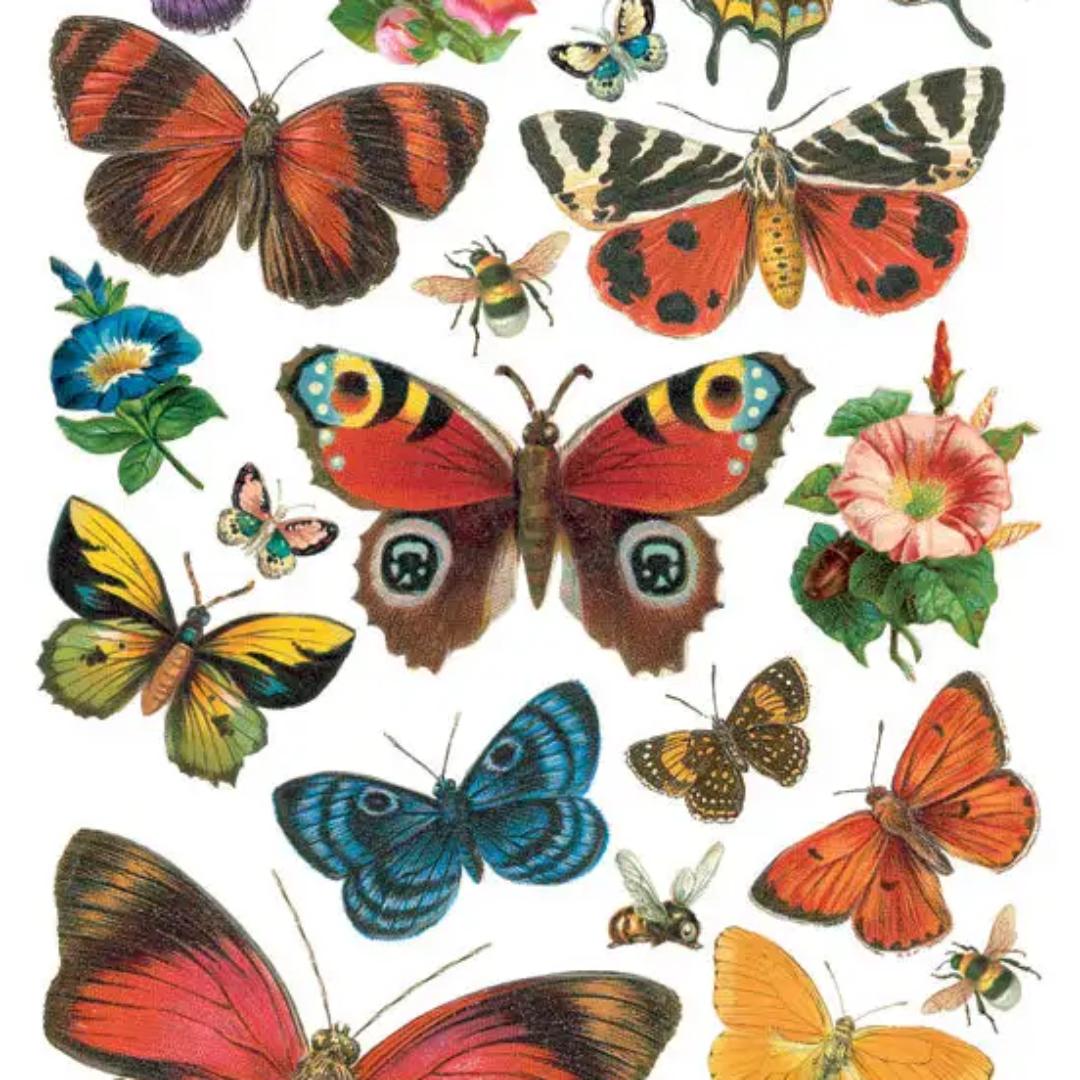 Butterfly Forest Stickers - 2 Sticker Sheets for Stationary, Scrapbooking, & More