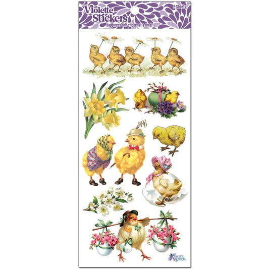 Chick-a-dee Stickers - 2 Sticker Sheets for Stationary, Scrapbooking, & More