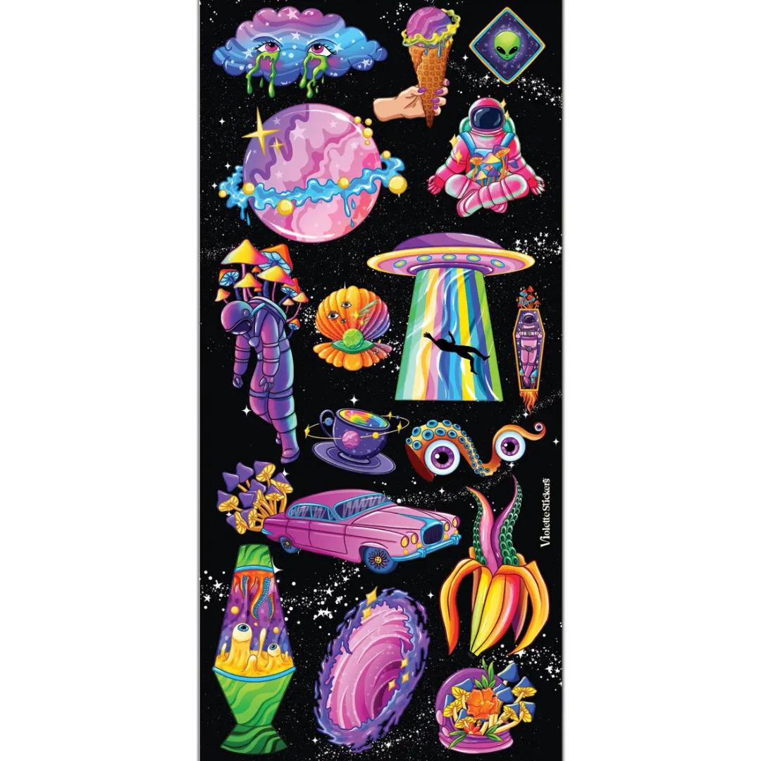 Space Jam Stickers - 2 Sticker Sheets for Stationary, Scrapbooks, & More