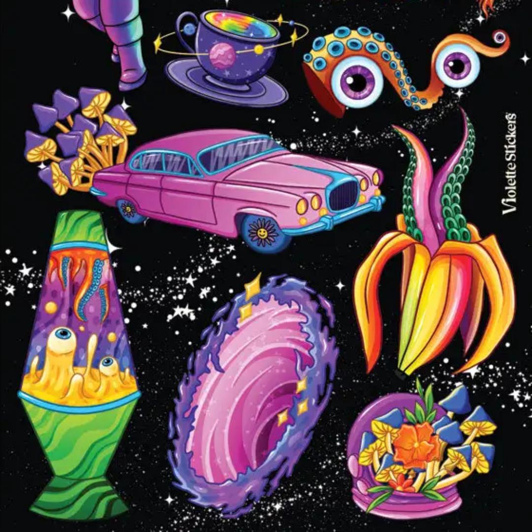 Space Jam Stickers - 2 Sticker Sheets for Stationary, Scrapbooks, & More