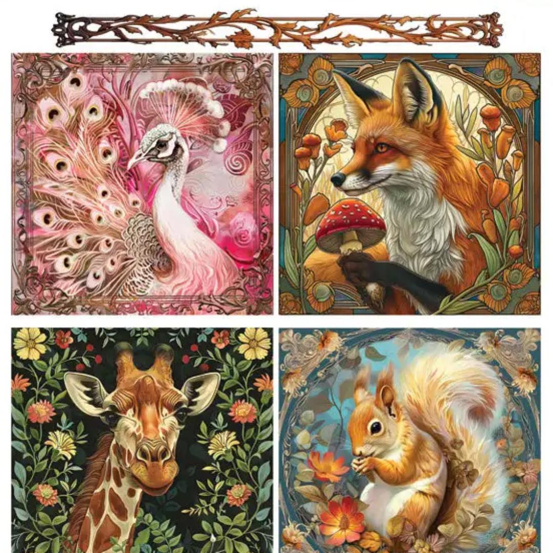 Animal Stickers - 2 Sticker Sheets for Stationary, Scrapbooking, & More