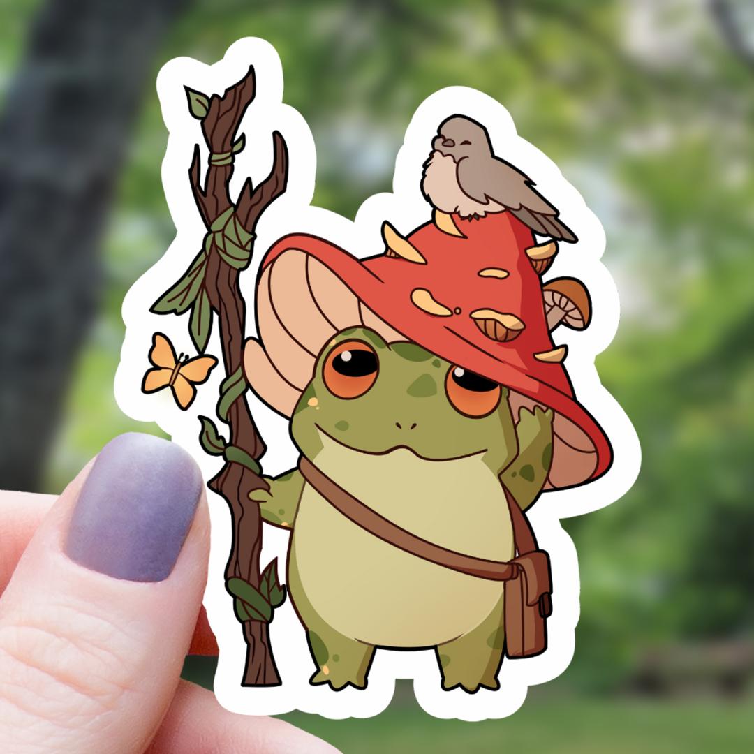 Frog Druid Class RPG Inspired Sticker - 3" Waterproof Vinyl Decal