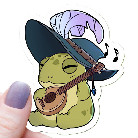 Frog Bard Class RPG Inspired Sticker - 3" Waterproof VInyl Decal
