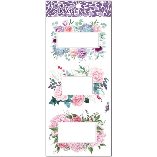 Floral Nametags Stickers - 2 Sticker Sheets for Stationary, Scrapbooking, & More