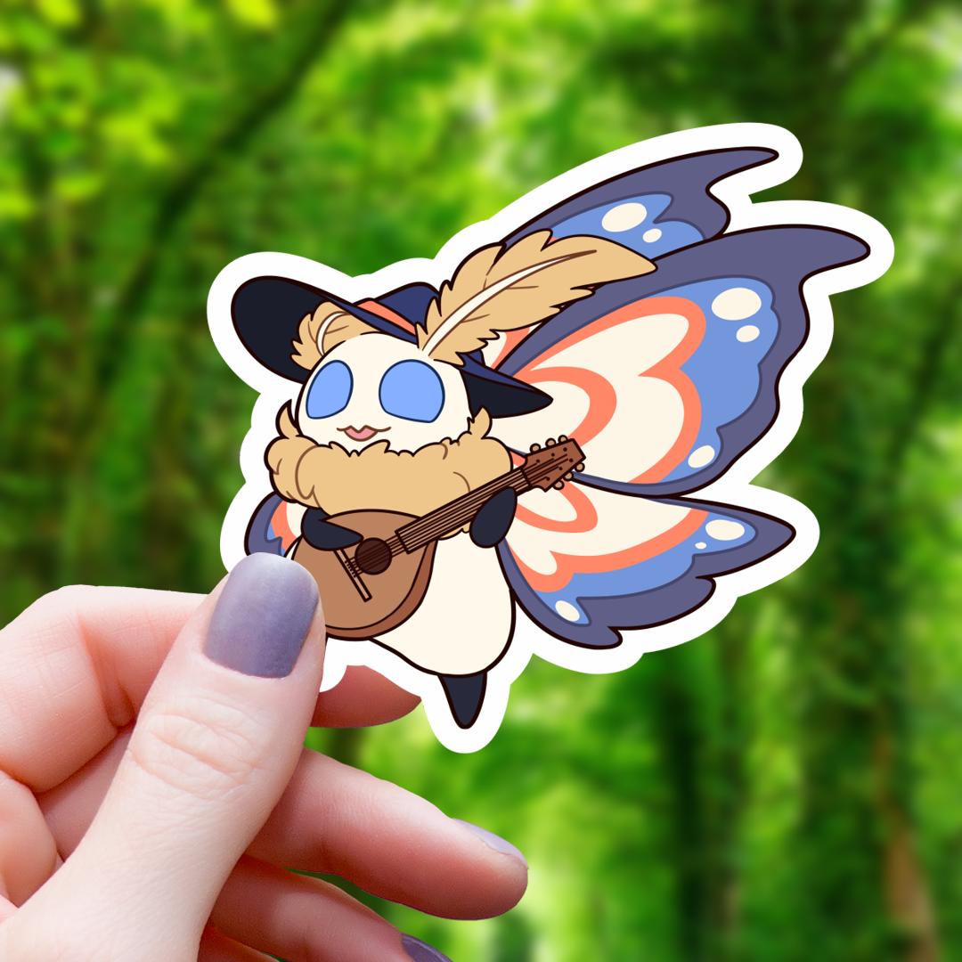 Mothman Bard Class Light Version RPG Inspired Sticker - 3" Waterproof Vinyl Decal