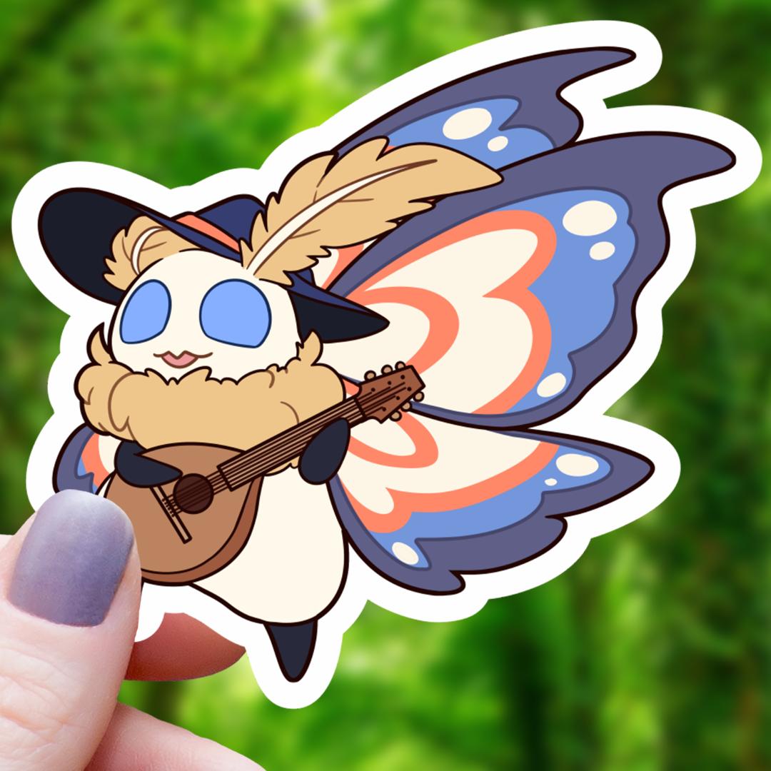 Mothman Bard Class Light Version RPG Inspired Sticker - 3" Waterproof Vinyl Decal